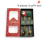 6/4/2PCS Christmas Gift Glod Spoon Fork Set Elk Coffee Spoon Cutlery Set DS