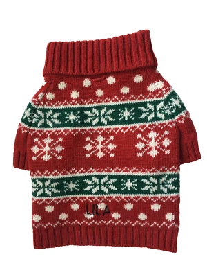 Mark and Graham Knit Dog Sweater Christmas Nordic Snowflake LILA mono M NWOT 2 - Image 1 of 4