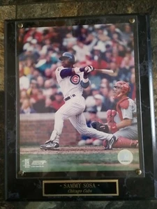 2001 Official MLB Photo File Sammy Sosa Chicago Cubs Picture Plaque Wall Hanging - Picture 1 of 6