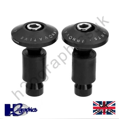 7/8" 22mm CNC Motorcycle Bar Ends Handlebar Caps UK Seller Fast Shipping BLACK - Image 1 of 4