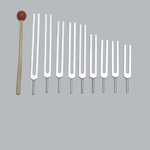 TFS TUNINGFORKSHOP 9 Pc Sacred Solfeggio Tuning forks Mallet Sound Therapy healing