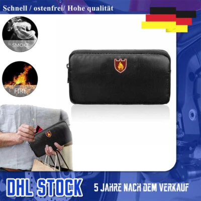 MARKENLOS Feuerfeste Dokumententasche Geldkassette Feuersichere Tasche Schwarz Wasserdicht