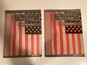 Abeka OUR AMERICAN HERITAGE Tests and Quizzes plus KEY GRADE 3 4th ed Lot of 2 - Picture 1 of 3
