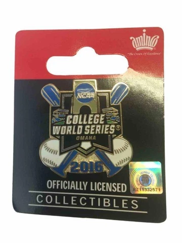 2016 Omaha College World Series CWS Aminco Crossed Bats Metal Lapel Pin Cover