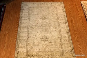 _HAND_MADE_RUG_MUTED_COLOR_3' X 5' Decorativo Marfil Fondo Beige, Alfombra Crema - Imagen 1 de 8
