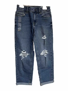 MAURICES Jeans Girls SZ 8 Evsies Blue Wash Mid-Rise  Boyfriend 5-Pocket Denim - Picture 1 of 12