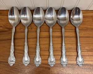 Lotto 6 cucchiaini acciaio inox OXH19 Oxford Hall ricambio floreale Corea - Foto 1 di 6