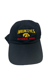Iowa Hawkeyes Football Outback Bowl 2006 Hat Cap Strapback Black Yellow #8 C