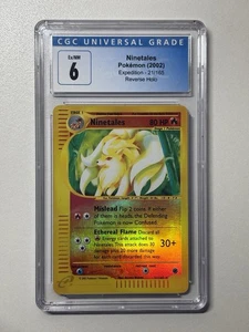 2002 Pokemon Expedition Set Ninetales Reverse Holo #21/165 CGC 6 EX/NM - Picture 1 of 2