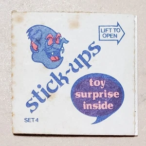 1970s Stick-Ups Set 4 VINTAGE CRACKER JACK PRIZES Z-1386 - Picture 1 of 2