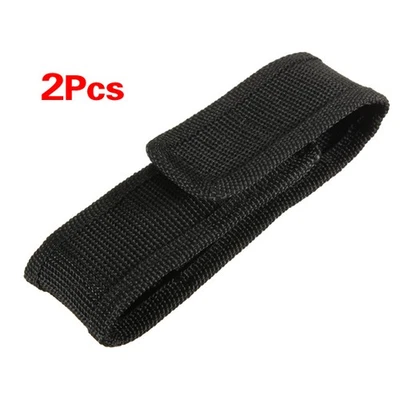 2pcs 13cm Black Nylon  Holder Belt Pouch Case Bag for LED Flashlight9305 - Image 1 of 4