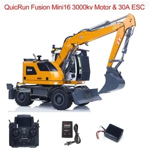 1/14 RC Hydraulic Excavator 4x4 Wheeled Digger Differential Lock Brushless Motor - Picture 1 of 12