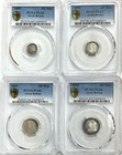 (4) 1895 GREAT BRITAIN KING QUEEN VICTORIA MAUNDY MONEY 4 COIN SET PCGS PL 66/67