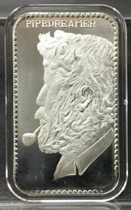 Barra de arte de plata fina The Pipedreamer 1973 1 oz .999 Hidden Nude Girl - Imagen 1 de 4