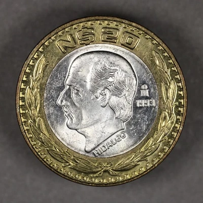 1993 Mexico Silver Bimetallic 20 Pesos Uncirculated - Image 1 of 2