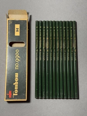 12 Japanese Vintage Pencil Tombow 9900-20 H NOS Box JIS - Image 1 of 4