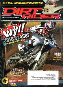 Dirt Rider Magazine January 2010 Issue 325 Yamaha YZ405 MX Kawasaki KX250F - Picture 1 of 3