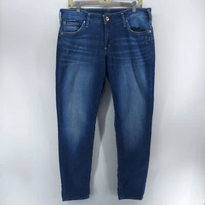 Vaqueros plateados mujer talla 32 boyfriend fit slim estilo western tiro medio clásico - Imagen 1 de 11