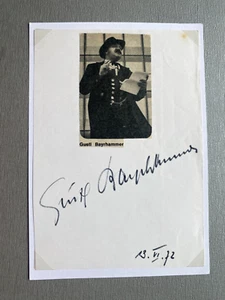 GUSTL BAYRHAMMER (†1993) vintage signed Ausschnitt/Briefkarte 10x15 Autogramm - Bild 1 von 2