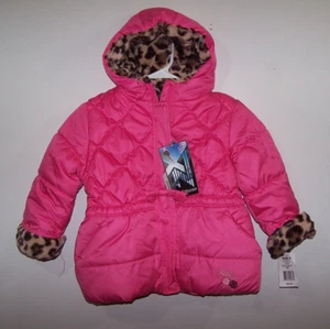 New! ZeroXposur Lollipop Pink & Cheetah Heavyweight Winter Coat - Girls Size 4T - Picture 1 of 3