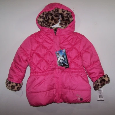 Новый! ZeroXposur леденец розовый и гепард тяжелый зимнее пальто - девочек размер 4T - Изображение 1 из 3