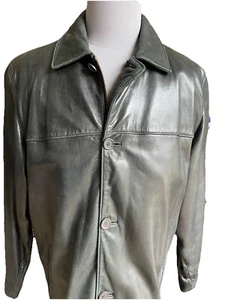 MARK SHALE Soft GENUINE LAMB Leather Jacket Men Lined Warm Zipper Size Medium - Picture 1 of 24