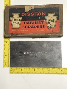Disston No.20 Cabinet Scraper 2x4 NOS Tool VTG USA Woodworking Henry & Sons NEW - Picture 1 of 6