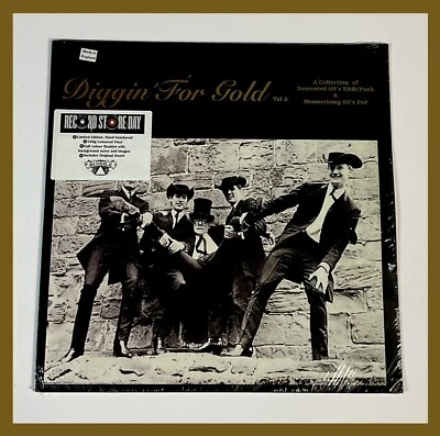 Diggin’ For Gold V2 - Various Artists LP On Gold Numbered Vinyl Garage Pop Rock - Image 1 of 3