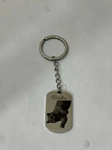 Porte-Clés Acier Pendentif Plaque 40x22mm Photo-Découpe Votre Chien Chat Défunt - Bild 1 von 5