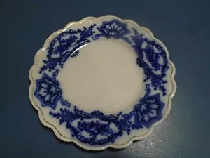 Grindley Alaska Flow Blue Salad Plates Trimmed in Gold - Picture 1 of 5