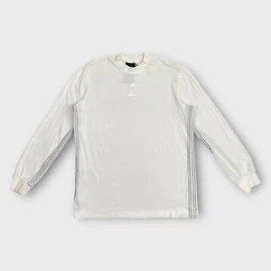 Camiseta Pullover Adidas X Alexander Wang Para Hombre Mediana Blanca Rayas Logo Inverso - Imagen 1 de 13