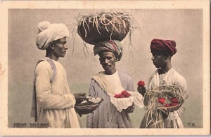 India Fruit Sellers Calcutta Vintage Postcard B129 - Picture 1 of 2