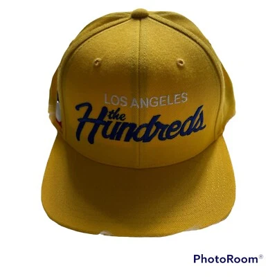 The Hundreds Los Angeles Streetwear SnapBack Gorra Amarilla Logo Bordado Foto 1 de 4