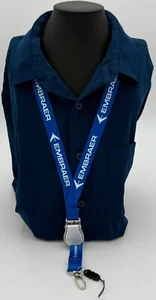 EMBRAER Blue Seat Belt Buckle Lanyard Pilot High Quality - Picture 1 of 3