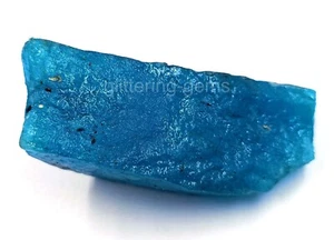 DYED Natural 355 Ct Blue Sapphire Kashmiri Rough Certified Loose Gemstone 5MSF - Picture 1 of 9