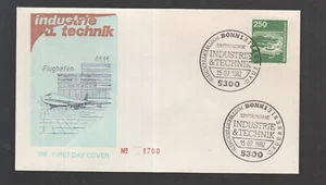 Germany FDC 1982 - Industry and Technology Plane, Jumbo Jet, Airport - Picture 1 of 1