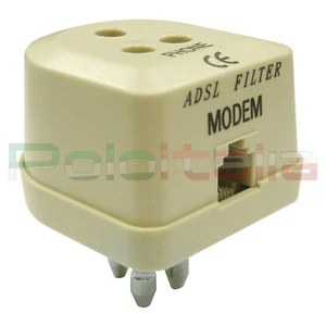 Filtre ADSL Bouts RJ11 Adaptateur Mural sans Fils PC Prise Triple Téléphonique - Photo 1/3