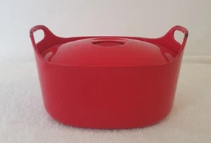 🔶️ROSENLEW FINLAND RED CAST IRON DUTCH OVEN TIMO SARPANEVA VINTAGE MCM IITTALA - Picture 1 of 17