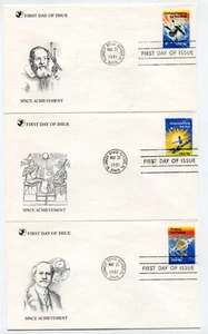1912-19 Space Achievements, set of 8 Readers Digest FDCs - Picture 1 of 3