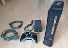 Microsoft Xbox 360 Elite Black Console 120GB HD Joypad PSU & Cables
