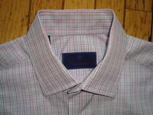 DAVID DONAHUE MEN'S MULTI COLOR DRESS SHIRT SIZE 16 & 32-33 HARDLY WORN! - Picture 1 of 11