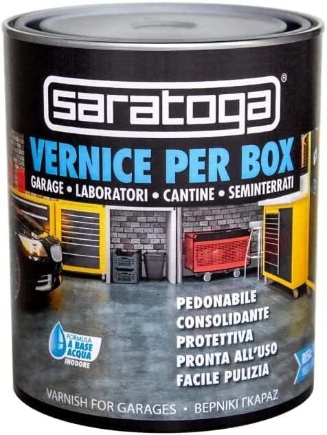 Saratoga Vernice GRIGIO per pavimentazioni per box garage laboratori cantine sem - Immagine 1 di 1