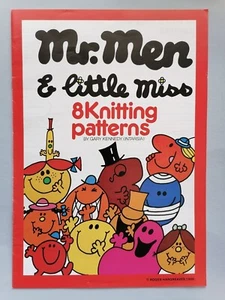 MR MEN & LITTLE MISS Intarsia Knitting Pattern, 8 designs, 24-44" - GARY KENNEDY - Picture 1 of 2