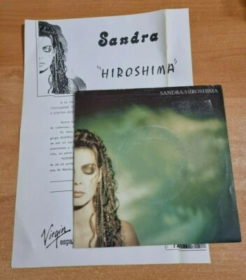 SANDRA Hiroshima 7" SPANISH PROMO SINGLE VINYL + SPANISH PRESS INSERT VERY RARE - Image 1 of 3