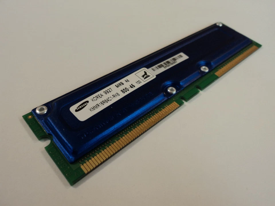 Samsung RAM Memory Module 64MB PC800-45 RDRAM RIMM KMMR18R84AC1-RK8 - Image 1 of 4
