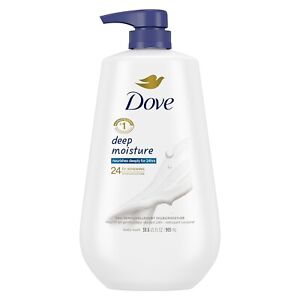 Dove Deep Moisture Body Wash with Pump Nourishing Cleanser for Dry Skin 30.6 oz