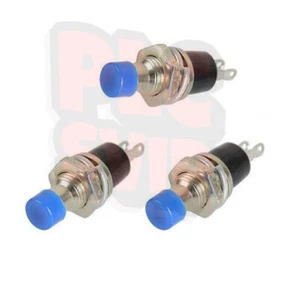 10PCS PBS-110 Blue Lockless ON/OFF Push button Switch Press the reset switch M8 - Picture 1 of 5