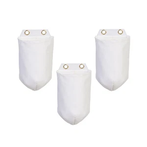 Medium Fabric Wall Pocket Planter, Set of 3, White - Picture 1 of 3