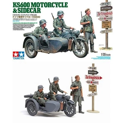 KS600 MOTOCICLETA Y SIDECAR TAMIYA 1:35 COD 35384 - Imagen 1 de 4