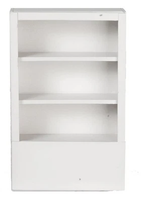 Casa Delle Bambole Mobile Bianco Scaffale Armadio In Lino Mobili Miniatura 1:12 - Immagine 1 di 4